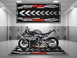 wibeart MPM Motorcycle Mat for S1000 RR Washable Non-Slip Oil & Water Resistant Parking Pitmat for Garage, Showroom, Workshop Use | 2025 Sport - Size 2: 102 x 47/260 x 120 cm