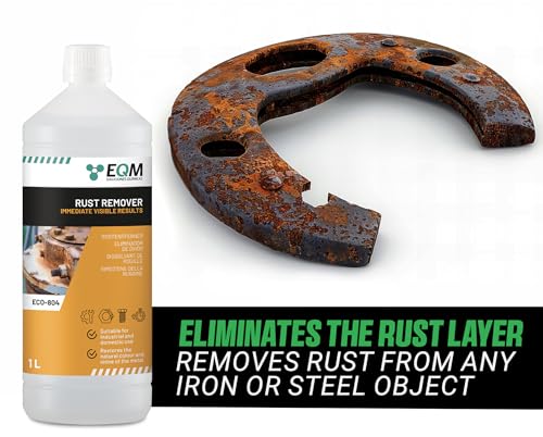 EQM - ECO-804 - Rust Remover for Metal - 1L - Instantly Eliminates Rust - Restores Original Metal Colour - Fast-Acting Formula