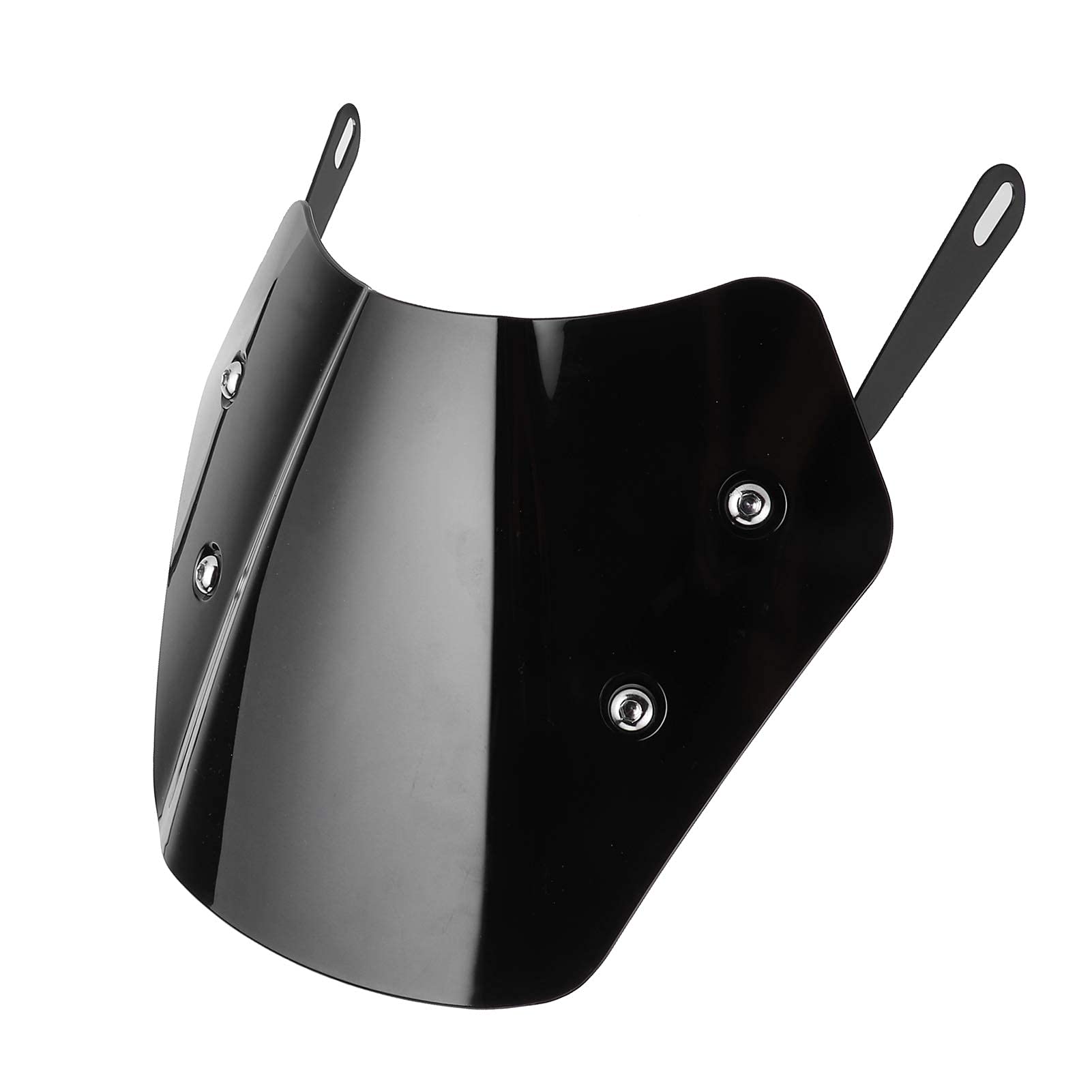 Aramox Parabrezza Deflettore del Vento per Moto, Parabrezza Universale per Moto Deflettore del Vento con Staffa di Montaggio per 5-7 Pollici(Nero)