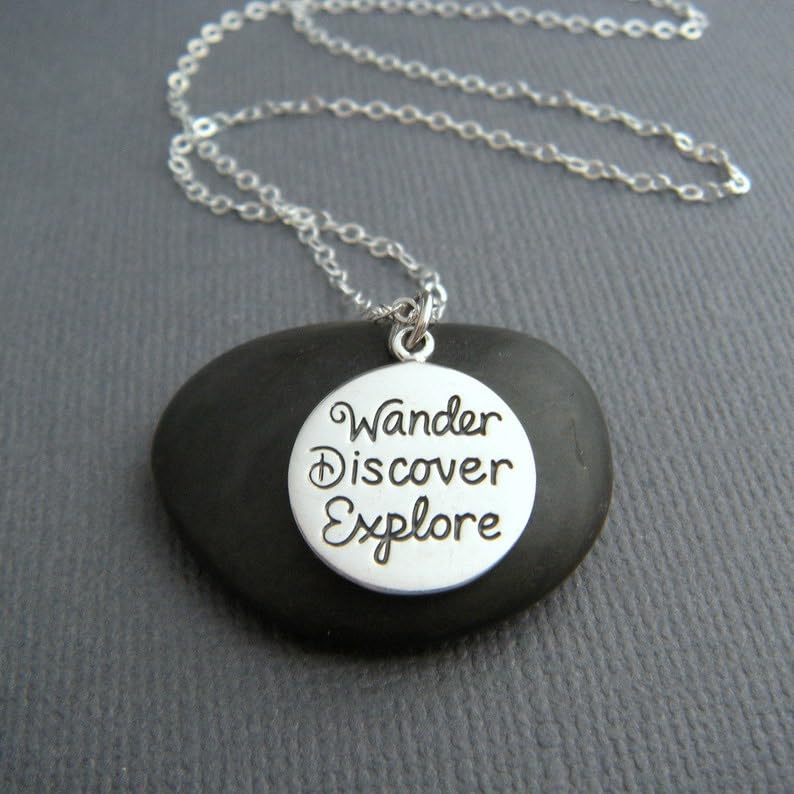 Collier argent 925 Voyageur LKBEADS pendentif ciselé main maille fine - 2