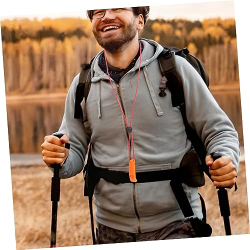 5 silbatos plásticos fuertes con cuerda para árbitros y actividades miniatura 3