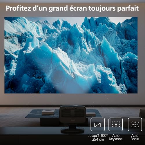 Philips, Neopix 450 Smart, Vidéoprojecteur 4K, Google TV, résolution Native 1080p, 500 Lumens ANSI, Wi-FI 6, Son Stéréo10 Watts, Partage d'écran sans Fil.
