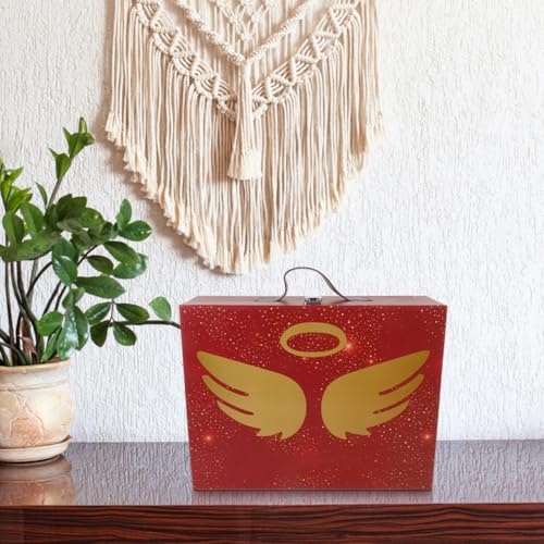 Boîte en papier rouge portable et compacte pour emballage cadeau - 5