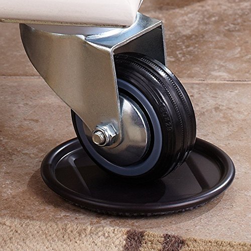 SoftTouch 4" Round Reusable Carpet Bottom Furniture Caster Cups for Office Chairs, Desks, and Carts, Furniture Wheel Caster Cups for Carpet and Hardwood Surfaces, 4-Pack, Gray by SOFTTOUCH - Image 5