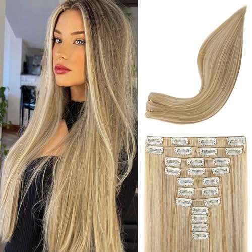 REECHO �w�A�G�N�X�e���V�����A11PCS �N���b�v�C���w�A�[�G�N�X�e���V���� 61.0 cm �����O �X�g���[�g�w�A �G�N�X�e���V���� HE005 �i�`������ �\�t�g �����w�A�s�[�X �����p ? �_�[�N�u�����h �n�C���C�g