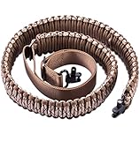 VVAAGG Two-Point Paracord Rifle Sling with Swivels, Non-Slip 2 Point Shotgun Sling with Quick Adjustable Length Rifle Strap