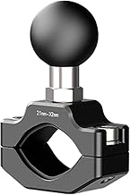 Motorcycle Handlebar Mount Mounting Base, Compatible with RAM Mount, Made of Aluminium Alloy, Holding Range 21 mm - 32 mm, with 1 TPU Ball for Motorcycle, Bicycle, Mirror, GoPro, Akaso