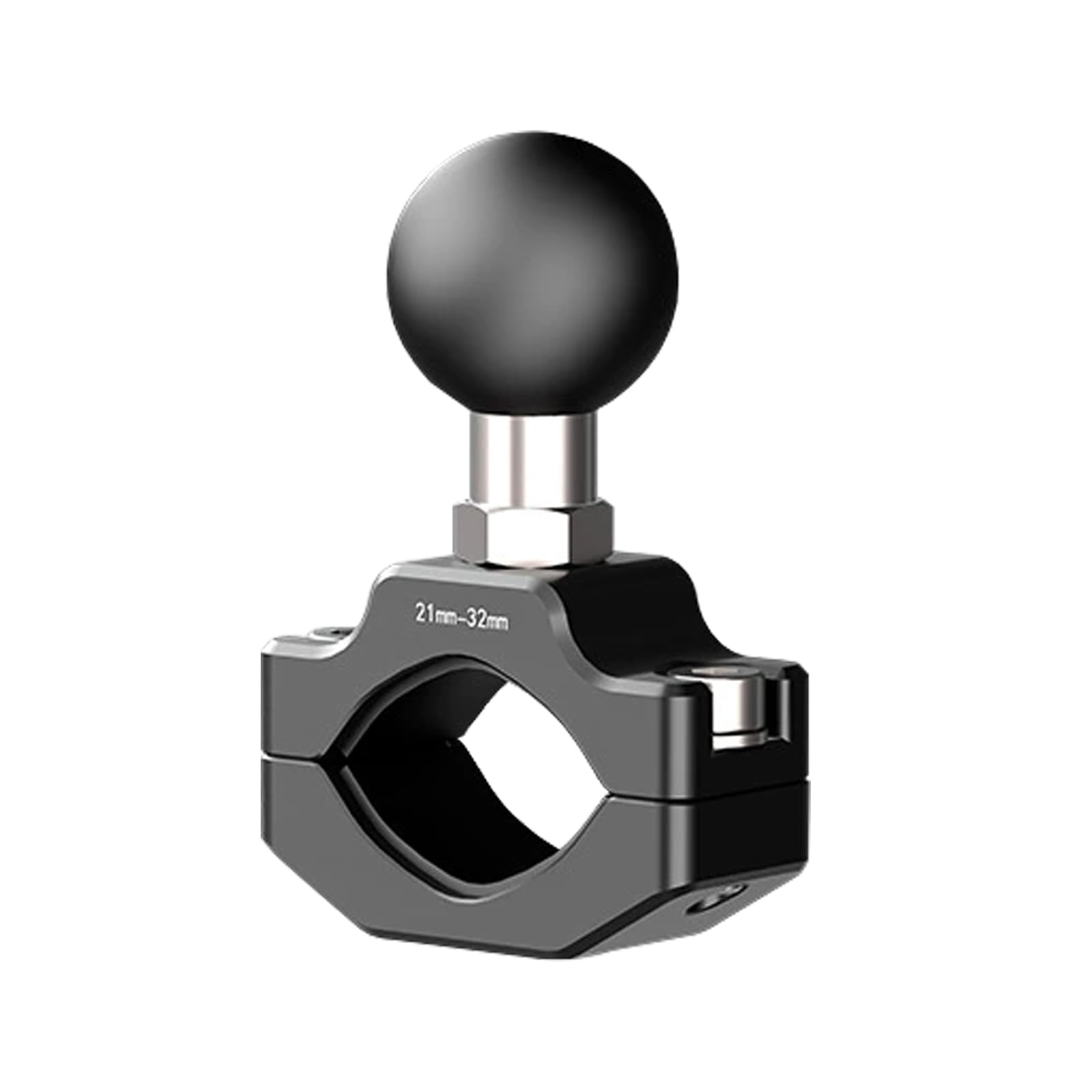 Motorrad Lenkerhalterung Montagebasis,Kompatibel mit RAM Mount, aus Aluminiumlegierung,Haltebereich 21mm-32mm,mit 1 TPU Kugel für Motorrad, Fahrrad, Spiegel, GoPro, Akaso