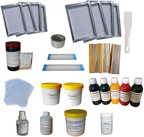 Screen Printing Simple Materials Kit Bundle Squeegee Ink Silk Screen Printing Accesories Supply Hand Tools
