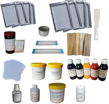 Screen Printing Simple Materials Kit Bundle Squeegee Ink Silk Screen Printing Accesories Supply Hand Tools