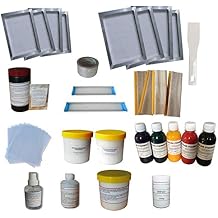 Screen Printing Simple Materials Kit Bundle Squeegee Ink Silk Screen Printing Accesories Supply Hand Tools