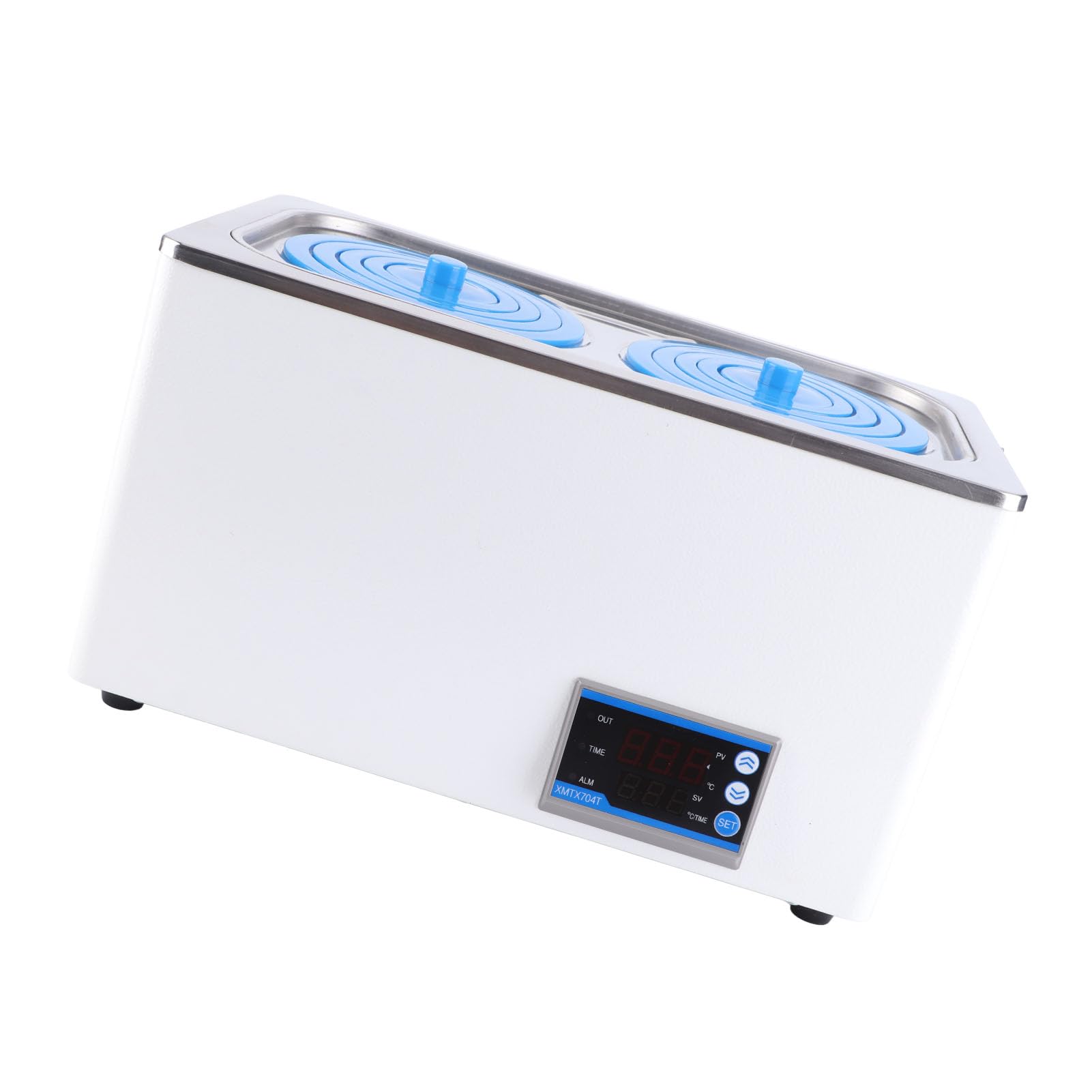 Bagnomaria Termostatico Digitale da Laboratorio, 7 Litri, 600W, Acciaio Inossidabile, Display LED Doppio, Controllo Temperatura RT-99.9¡æ, 2 Aperture