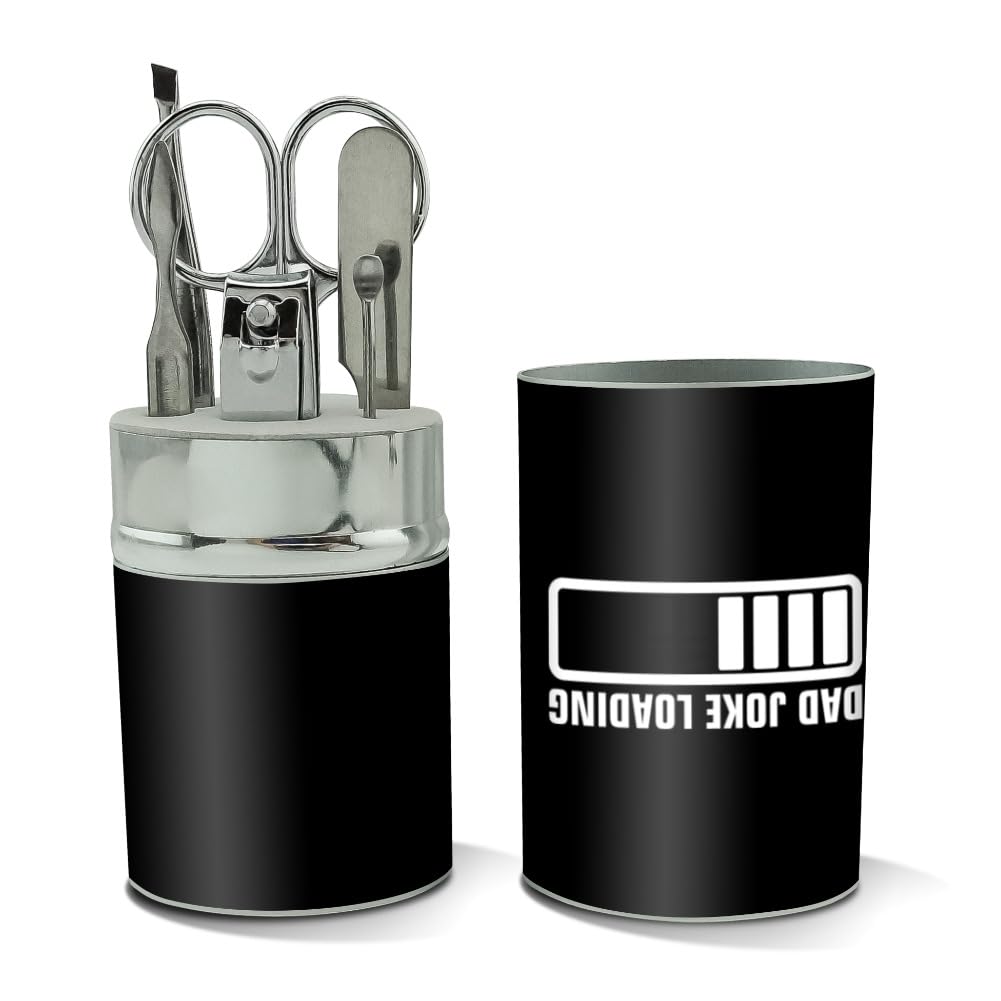 GRAPHICS & MORE Dad Joke Loading Stainless Steel Manicure Pedicure Grooming Beauty Care Travel Kit