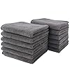 Sinland-Microfiber-Face-Cloths-for-Bath-Reusable-Makeup-Remover-Cloth-Ultra-Soft-and-Absorbent-Washcloths-for-Baby-12Inch-x-12Inch-12pack-Grey SINLAND Microfiber Face Cloths Reusable Makeup Remover Washcloths Super Soft and Absorbent Fingertip Face Towels for Sensitive Skin Women 12 x 12 Inch 12 Pack Grey