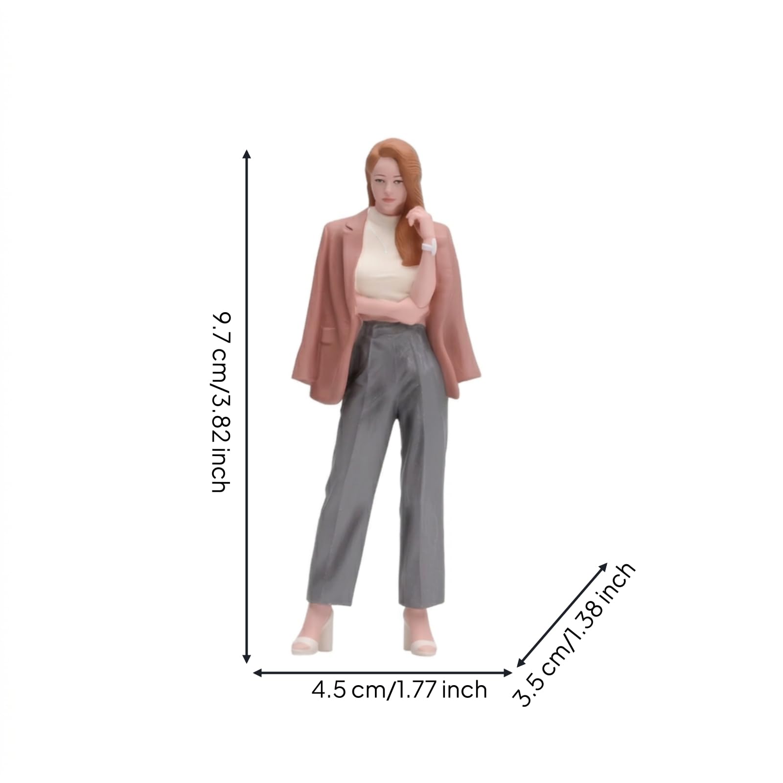 Modellfigur Detailreich Sammlerfigur Bemalt Miniaturmensch für Modellbauer, 1/18, 女老板