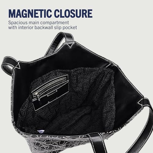 Bolso Tote True Religion con detalle de candado negro miniatura 6