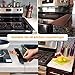 Stove Gap Covers Kitchen Counter Gap Covers (25 Inch, 2 Pack) Heat Resistant Oven Gap Filler Seals Gaps Between Stovetop and Counter, Easy to Clean, Black