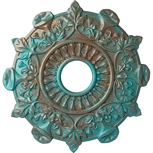 Ekena Millwork CM17PRCGSDecorative Ceiling Medallions Modeled After Original Historical Patterns & Designs, Copper Green Patina