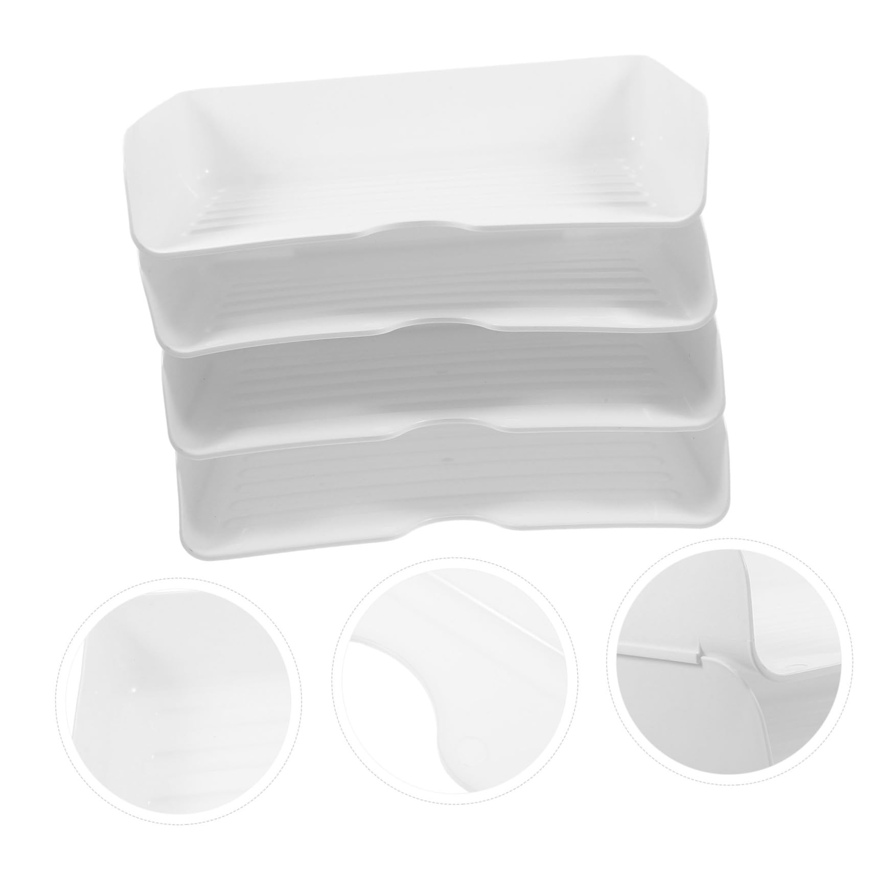 SHOWERORO 4er-Set Büroständer Stapelbare Ordnerhalter Papier-Organizer Für Schreibtisch Aktenablage-Organizer Transparente Büroablage