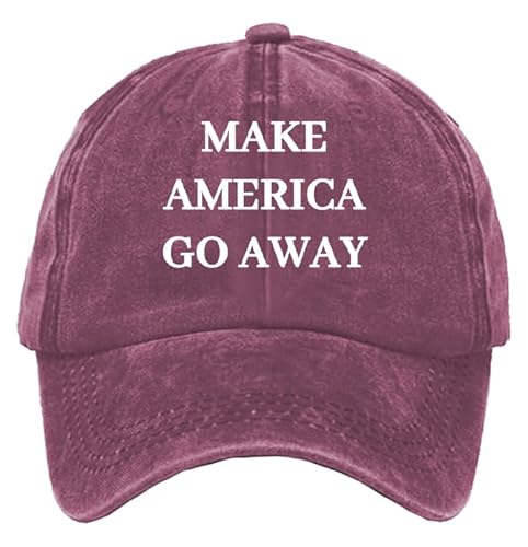 Make America Go Away Hat Greenland Cap for Men Women Unisex Baseball Cap Claret