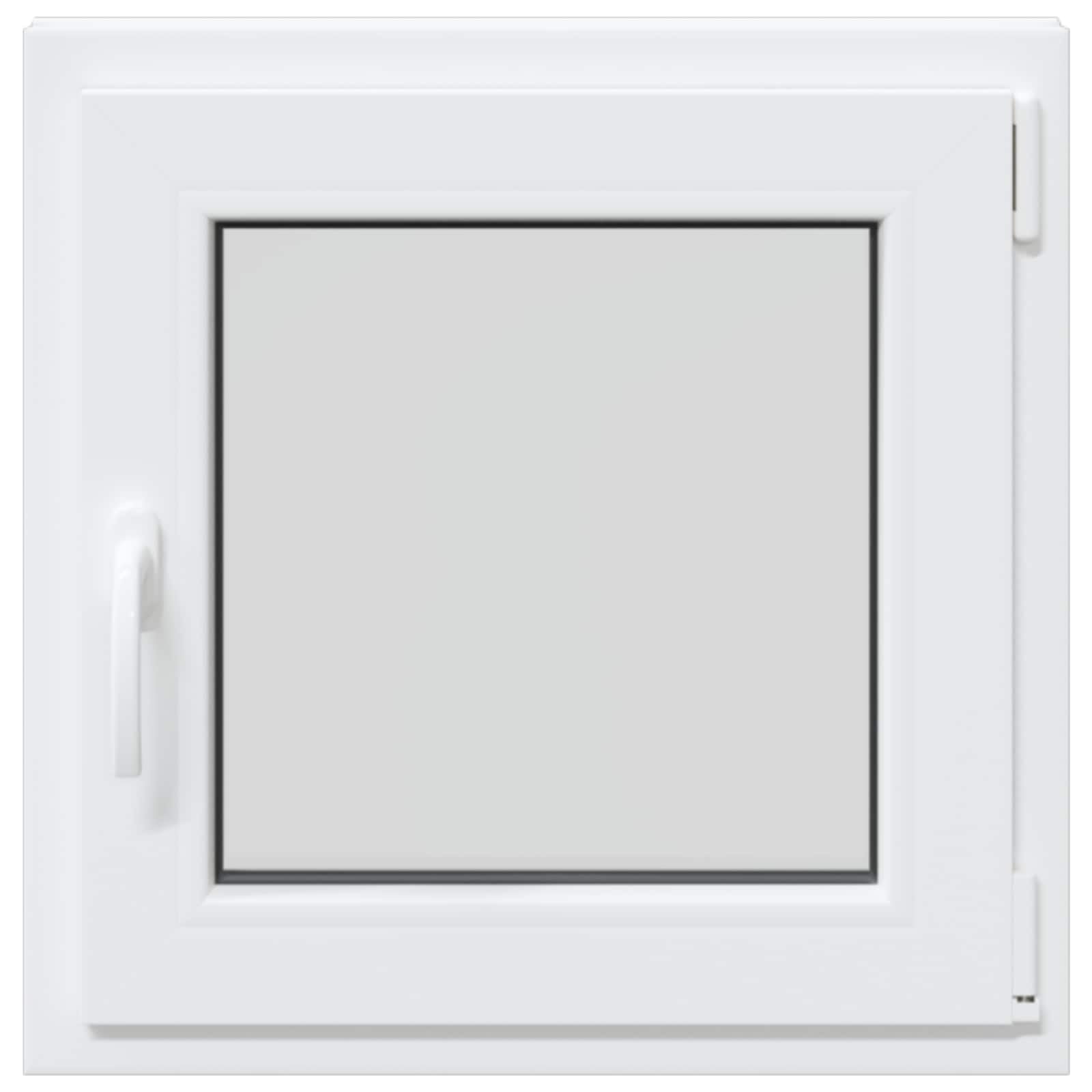 vidaXL Ventana de sótano RISOR 50 x 50 cm PVC y Vidrio Blanco, Sótano, Aislante Térmico Moderno y Duradero para Ventanas Eficientes, Accesorios de Vidrio PVC Aislantes