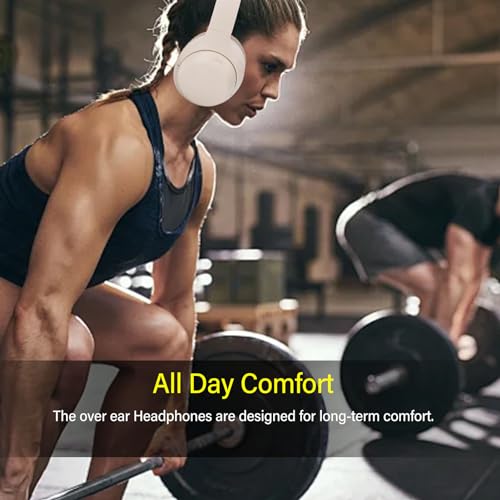 Elprico Wireless Bluetooth Headphones Over Ear,Lightweight Folding Stereo Bass Bluetooth Headset with 3.5mm Port,Long Playtime Bluetooth 5.3 Headphones for Travel Home Office (Khaki) - Image 3