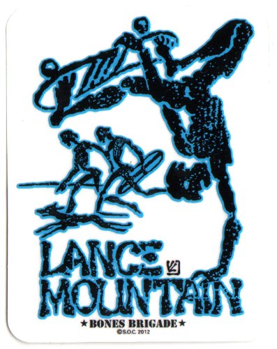 Powell Peralta Skateboard Sticker - Lance Mountain Blue Bones Brigade Official Reissue
