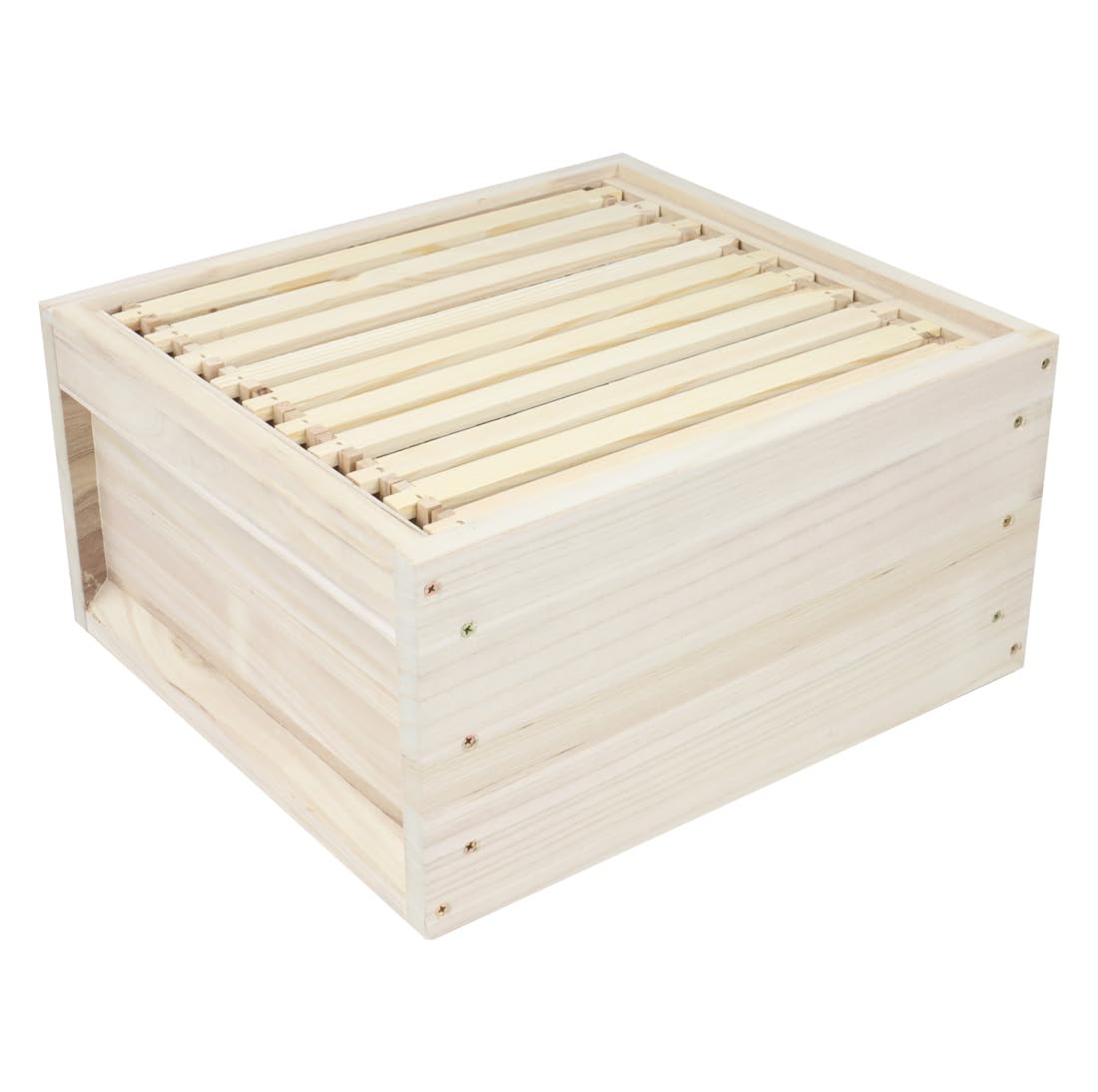 Deutsch Normal Beute 10er System DNM Bienenbeute (für 30x Rähmchen) aus Massivholz für Imker Bienen, inkl. Rähmchen (30x)