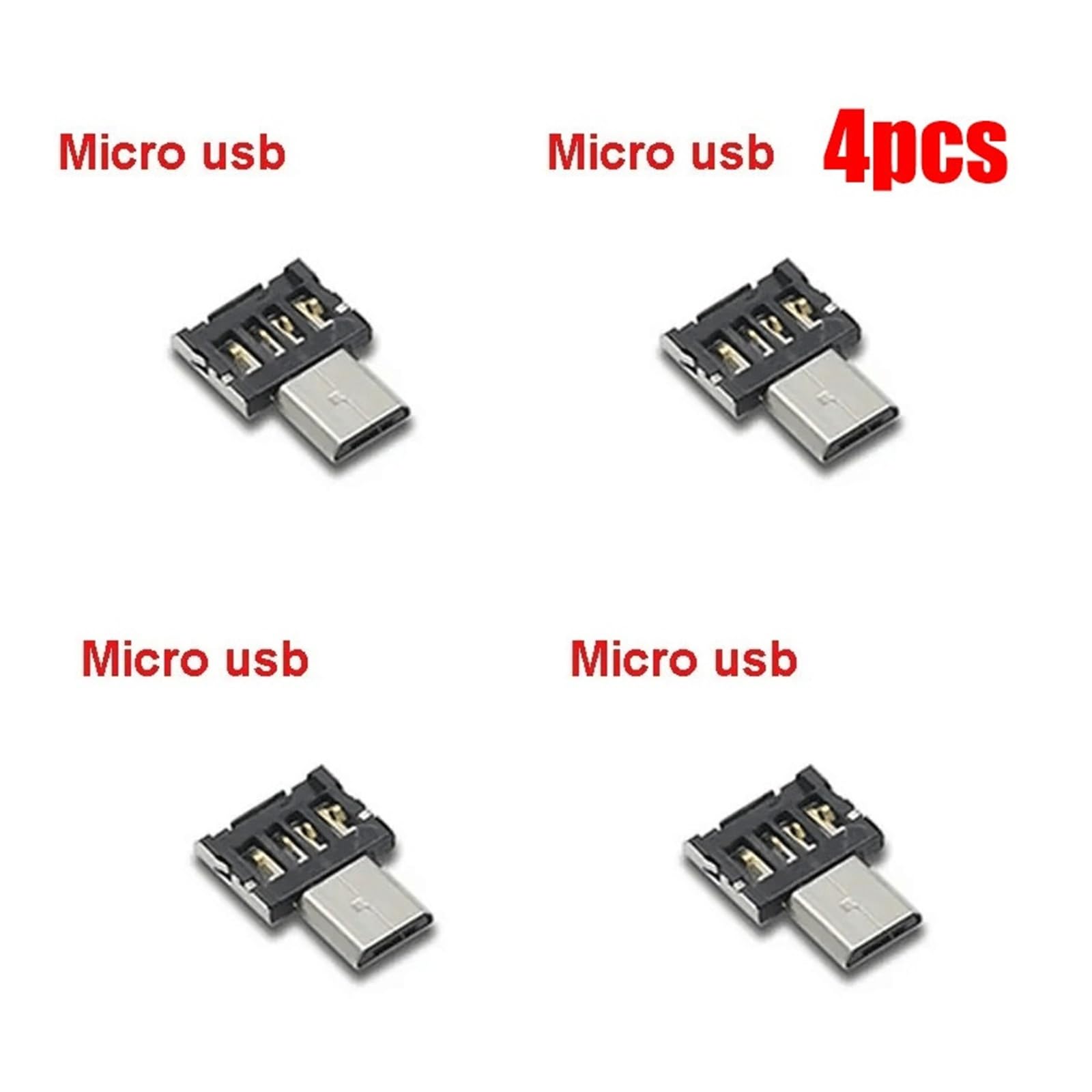 Cable adaptador USB C a USB 2.0 OTG tipo C Micro USB (4 unidades Micro USB)