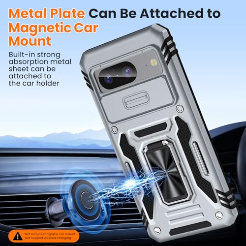 Coque Google Pixel 8 avec protège-écran et cache caméra coulissant x2