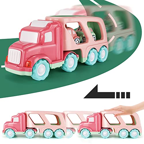 image for TEMI Transport Car Carrier Truck Toddler Toys for 3 4 5 6 Years Old Bo