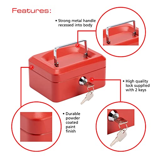Sterling Locks 701972 Geldkassette, rot