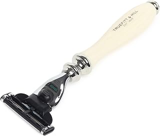 Truefitt and Hill Hand Crafted Faux Ivory Mach-3 Shaving Razor | Chrome Plated Wellington German Steel | Luxury Essential ... Price In India
