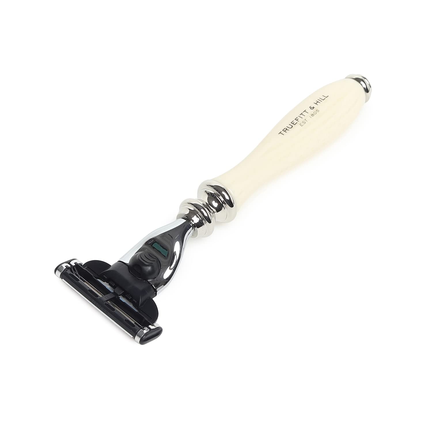 Truefitt and Hill Hand Crafted Faux Ivory Mach-3 Shaving Razor | Chrome Plated Wellington German Steel | Luxury Essential ... - Review, Price and Buying Guide