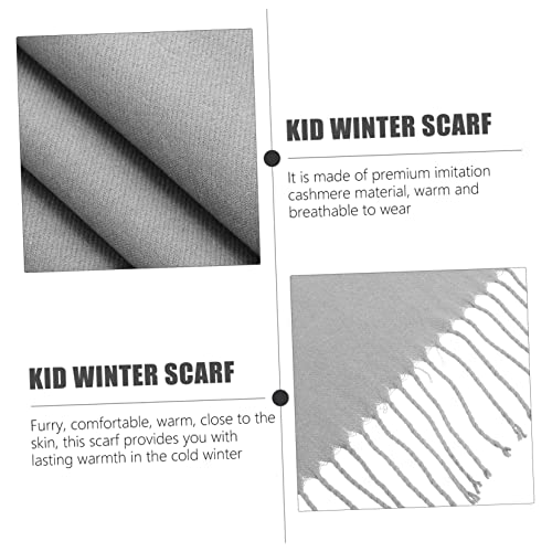 1pc Solid Color Boys and Girls Neck Scarf Warm Shawl for Fashionable Neckerchief for Boy Girl Cozy Deep Imitation Cashmere Easy to Any Outfit3