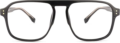 Zeelool Retro TR90 - Lentes de gran tamaño con bloqueo de luz azul aviador, videojuegos para computadora para mujeres y hombres, sauce TT217878-02