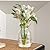 Gute Glass Vases for Decor, Flower Vase for Home Decor, Modern Decorative Flower Vase Centerpieces Living Room, Kitchen, Office Wedding or Gifts(Clear)