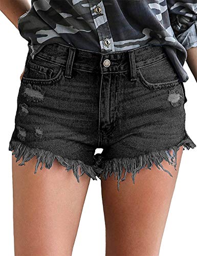 Image of MODARANI Denim Shorts for Women Distressed Jean Shorts Ripped Summer Hot Short