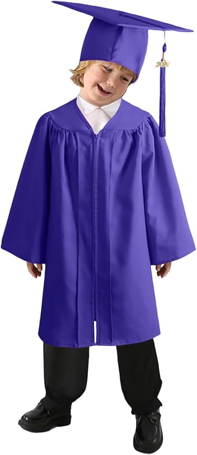 Set Toga Laurea Per Bambini 2024 - Toga E Cappello Con Nappa, Unisex, Per Cerimonie E Foto, Taglie Bambini - Foto 13