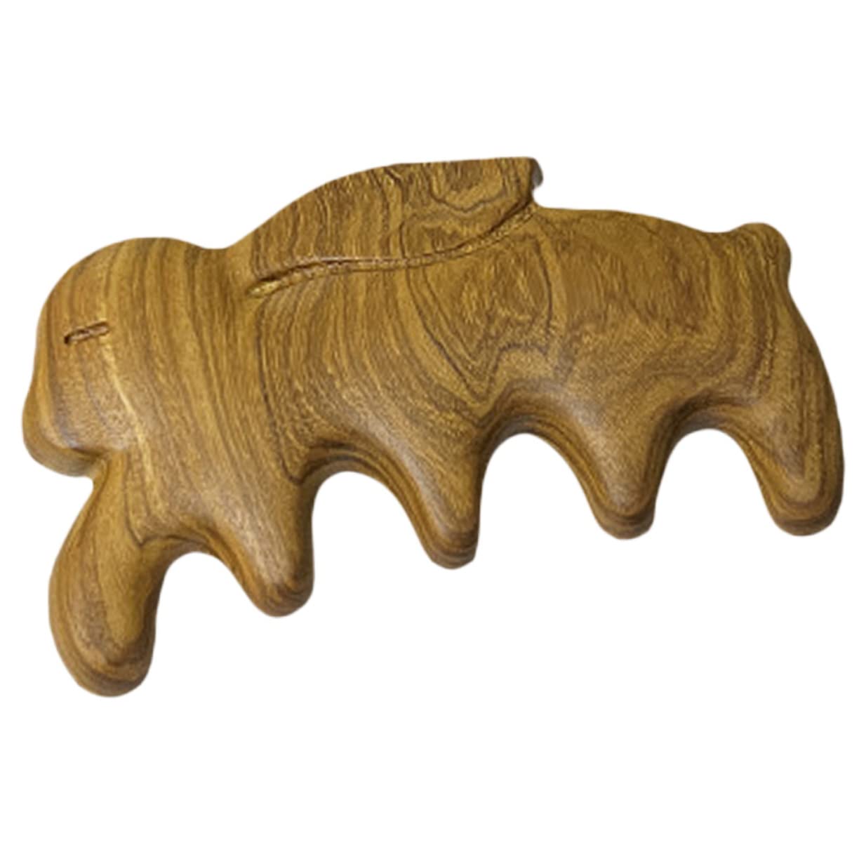 minkissy 5pièces Peigne Bois Naturel à Dents Larges Pour Cheveux Bouclés Outil De Démêlage Doux Et Confortable Pour Expérience Sans