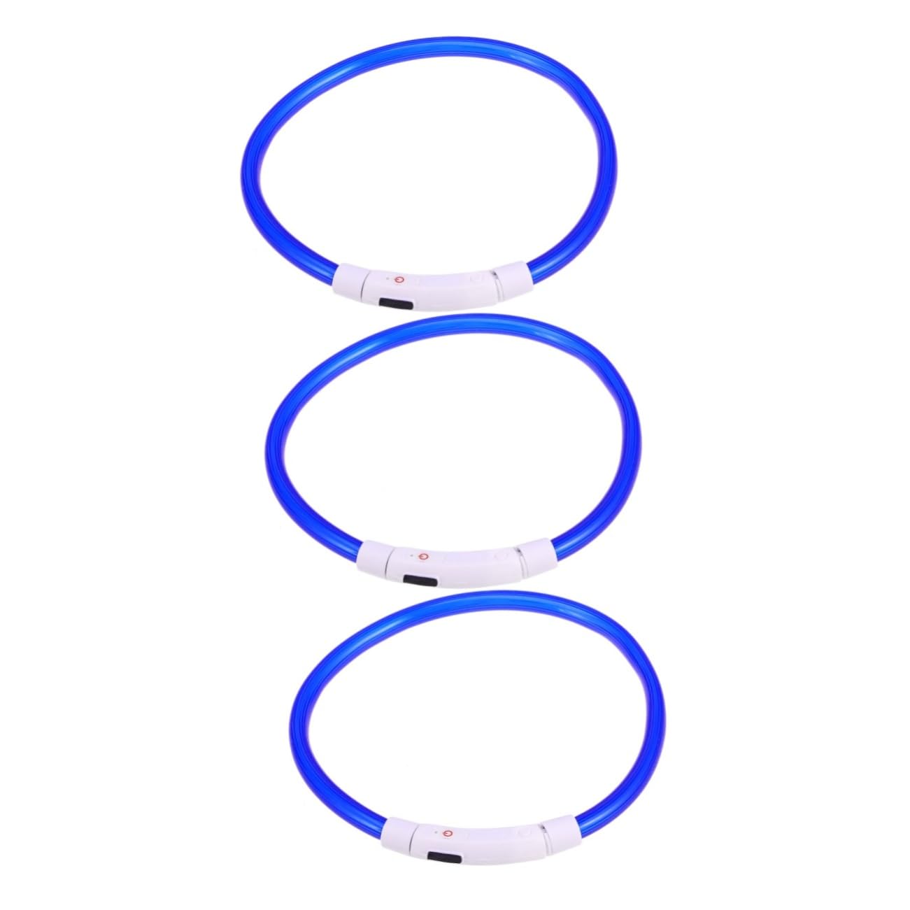 BESPORTBLE 3pezzi Collare Led Ricaricabile Per Collare Notturno Usb Moduli Regolabili Per Notturne Blu