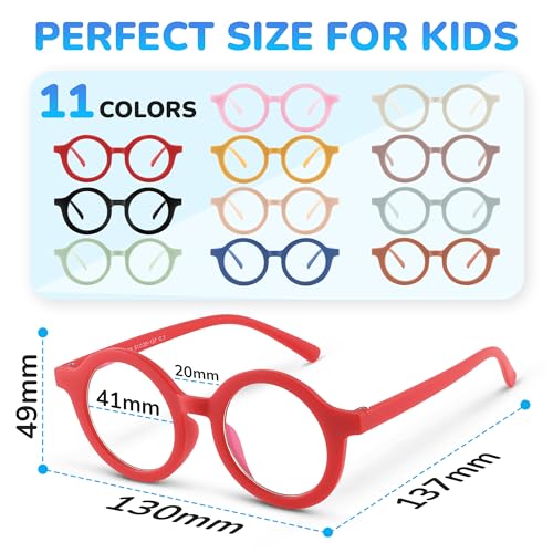 Image of Yogo Vision Kids Blue Light Blocking Glasses for Girls and Boys Anti Glare Computer Glasses School Work Eyewear