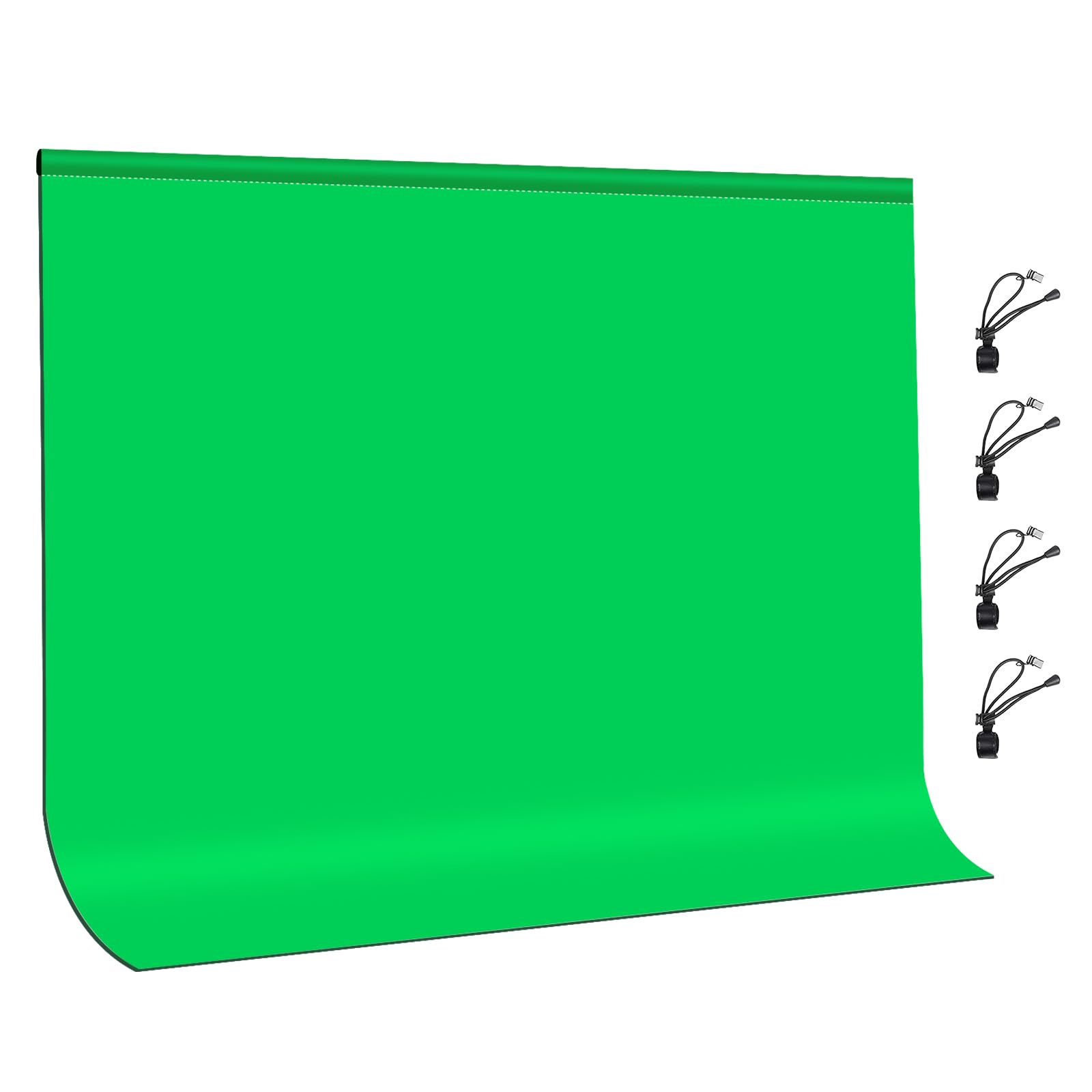 PULUZ Green Screen Background For Photography, 6.6ft×6.6ft Green Backdrop Cloth Chromakey Washable Greenscreen With 4 Clamps For Kid Photoshoot YouTube Video - View #3