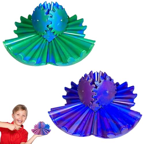 2 PCS 3d Printed Fidget Toy Steampunk Whirling Wonder Fidget Fidget Ball Gearsphere 3D Printed Gear Balls Gear Sphere Fidget Stress Relief Toys for Kids Adults Home Travel Anxiety