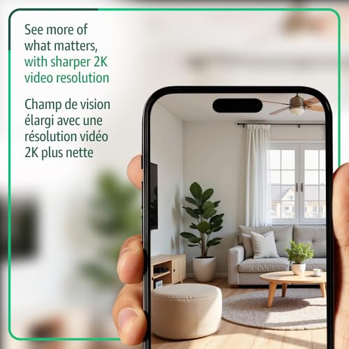 Blink Mini 2K+ (newest model) – Plug-in Home & Pet Security Camera with 2K video resolution, colour night vision, enhanced audio, motion detection – 2 cameras (White)