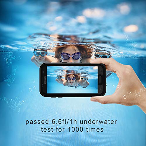Lanhiem Samsung Galaxy S7 Case, Ip68 Waterproof Dustproof Shockproof Case With Built-In Screen Protector, Full Body Sealed Underwater Protective Clear Cover For Samsung S7 (Black) #TOP3