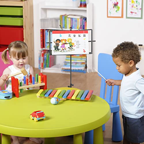 Holibanna Bladmuziekstandaard draagbare muziekstandaard desktop boekenstandaard statief muziekstandaard met draagtas - Image 3