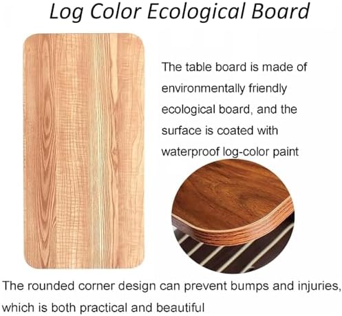 Adjustable RV Dinette Table - Wall Mounted, Dark Gray with Steel Brackets, Perfect for Campervans & Motorhomes - Space-Saving Design for Dining & Work