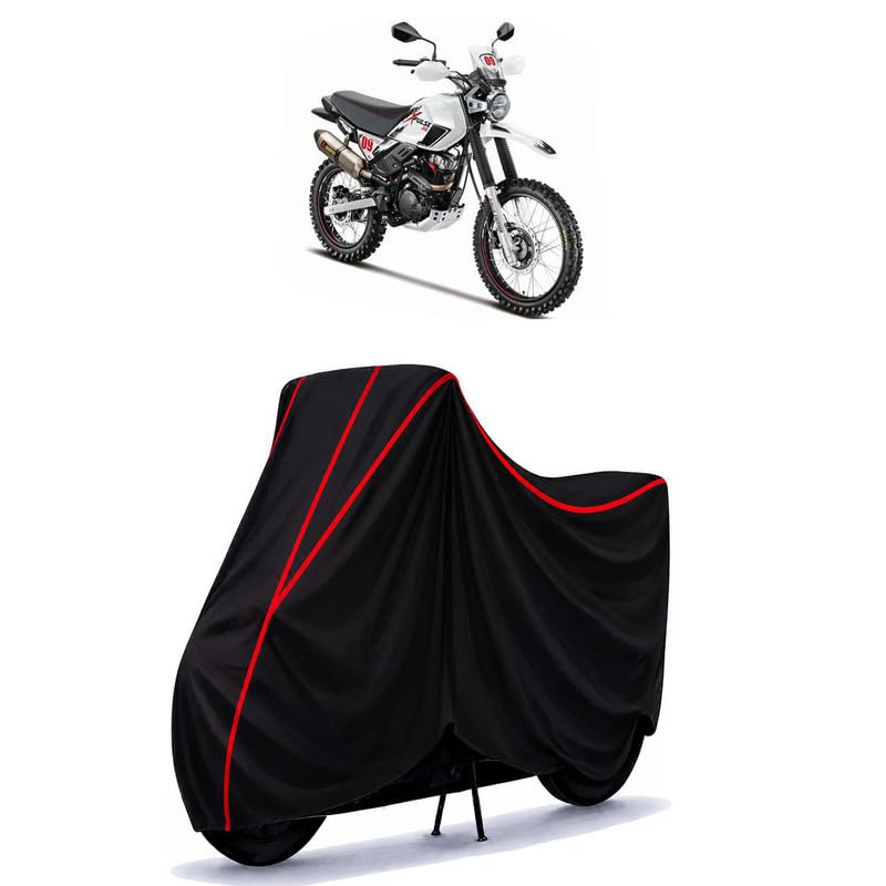 Image of Hero XPulse 300 Water Resistant Bike Cover for All Motorcycles & Rain | Heavy Duty Taffeta Fabric | UV Protection, Dustproof, Scratchproof | All Weather Two Wheeler Body Cover with Elastic Bottom