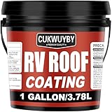 RV Roof Coating, Easy to Apply Solar Reflective Sealant, Quick Drying RV Roof Sealant, Trailer and Camper Roofs Leak Repair Liquid Waterproof Paint, 1 Gallon (White)